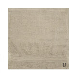 BYFT Daffodil Monogrammed Face Towel Light Grey 30 x 30 Cm
