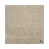 BYFT Daffodil Monogrammed Face Towel Light Grey 30 x 30 Cm