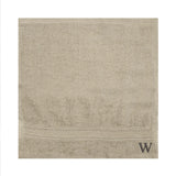 BYFT Daffodil Monogrammed Face Towel Light Grey 30 x 30 Cm