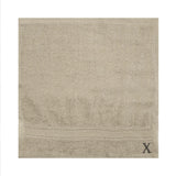 BYFT Daffodil Monogrammed Face Towel Light Grey 30 x 30 Cm