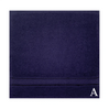 BYFT Daffodil Monogrammed Face Towel Navy Blue 30 x 30 Cm