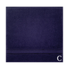 BYFT Daffodil Monogrammed Face Towel Navy Blue 30 x 30 Cm