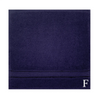 BYFT Daffodil Monogrammed Face Towel Navy Blue 30 x 30 Cm
