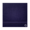 BYFT Daffodil Monogrammed Face Towel Navy Blue 30 x 30 Cm