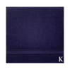 BYFT Daffodil Monogrammed Face Towel Navy Blue 30 x 30 Cm