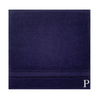 BYFT Daffodil Monogrammed Face Towel Navy Blue 30 x 30 Cm