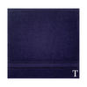 BYFT Daffodil Monogrammed Face Towel Navy Blue 30 x 30 Cm