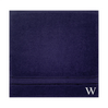 BYFT Daffodil Monogrammed Face Towel Navy Blue 30 x 30 Cm