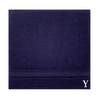 BYFT Daffodil Monogrammed Face Towel Navy Blue 30 x 30 Cm