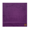 BYFT Daffodil Face Towel Purple Monogrammed Pure Cotton Personalised Initial / Letter / Alphabet Perfect For Gifting Set of 06
