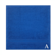 BYFT Daffodil Monogrammed Face Towel Royal Blue 30 x 30 Cm