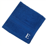 BYFT Daffodil Monogrammed Face Towel Royal Blue 30 x 30 Cm