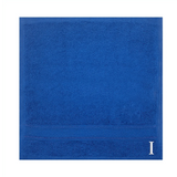 BYFT Daffodil Monogrammed Face Towel Royal Blue 30 x 30 Cm