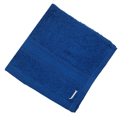 BYFT Daffodil Monogrammed Face Towel Royal Blue 30 x 30 Cm