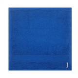 BYFT Daffodil Monogrammed Face Towel Royal Blue 30 x 30 Cm