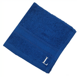 BYFT Daffodil Monogrammed Face Towel Royal Blue 30 x 30 Cm