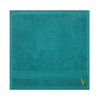BYFT Daffodil Monogrammed Face Towel Turquoise Blue 30 x 30 Cm