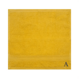 BYFT Daffodil Monogrammed Face Towel Yellow 30 x 30 Cm