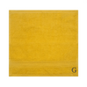 BYFT Daffodil Monogrammed Face Towel Yellow 30 x 30 Cm