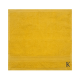 BYFT Daffodil Monogrammed Face Towel Yellow 30 x 30 Cm