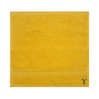 BYFT Daffodil Monogrammed Face Towel Yellow 30 x 30 Cm
