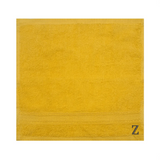 BYFT Daffodil Monogrammed Face Towel Yellow 30 x 30 Cm