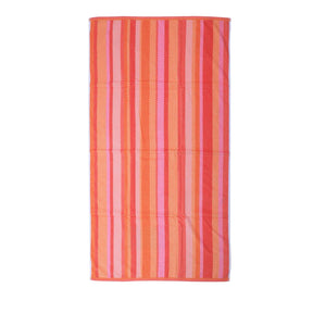 Mimosa Beach Towel Warm Stripe Cotton Pool Towel