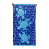 BYFT Mimosa Beach Towel Blue Turtle Cotton Pool Towel