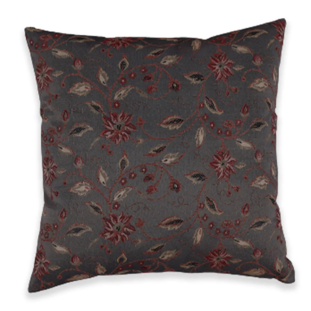 BYFT Orchard Cushion Cover 40 x 40 cm (Blossom Dark Grey) 16 x 16 inch Luxury Decorative Cushion Cover for Sofa, Bed & Living Room - Set of 02