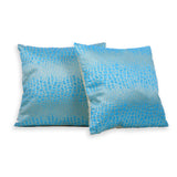 BYFT Orchard Cushion Cover 40 x 40 cm (Azure Elegance Arctic Blue) 16 x 16 inch Luxury Decorative Cushion Cover for Sofa, Bed & Living Room - Set of 02