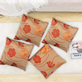 BYFT Orchard Cushion Cover 40 x 40 cm (Sun-Kissed Hibiscus Pale Gold) 16 x 16 inch Luxury Decorative Cushion Cover for Sofa, Bed & Living Room - Set of 02