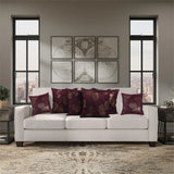 BYFT Orchard Cushion Cover 40 x 40 cm (Golden Rose Burgundy) 16 x 16 inch Luxury Decorative Cushion Cover for Sofa, Bed & Living Room - Set of 02