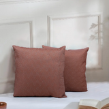 BYFT Orchard Cushion Cover 40 x 40 cm (Aira Brown) 16 x 16 inch Luxury Decorative Cushion Cover for Sofa, Bed & Living Room - Set of 02