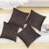 BYFT Orchard Cushion Cover 40 x 40 cm (Blossom Dark Grey) 16 x 16 inch Luxury Decorative Cushion Cover for Sofa, Bed & Living Room - Set of 02