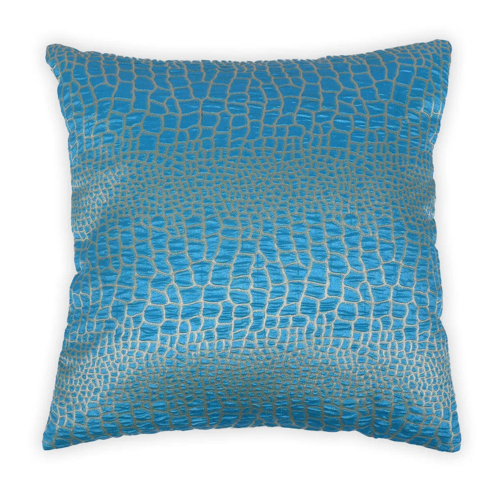 BYFT Orchard Cushion Cover 40 x 40 cm (Azure Elegance Arctic Blue) 16 x 16 inch Luxury Decorative Cushion Cover for Sofa, Bed & Living Room - Set of 02
