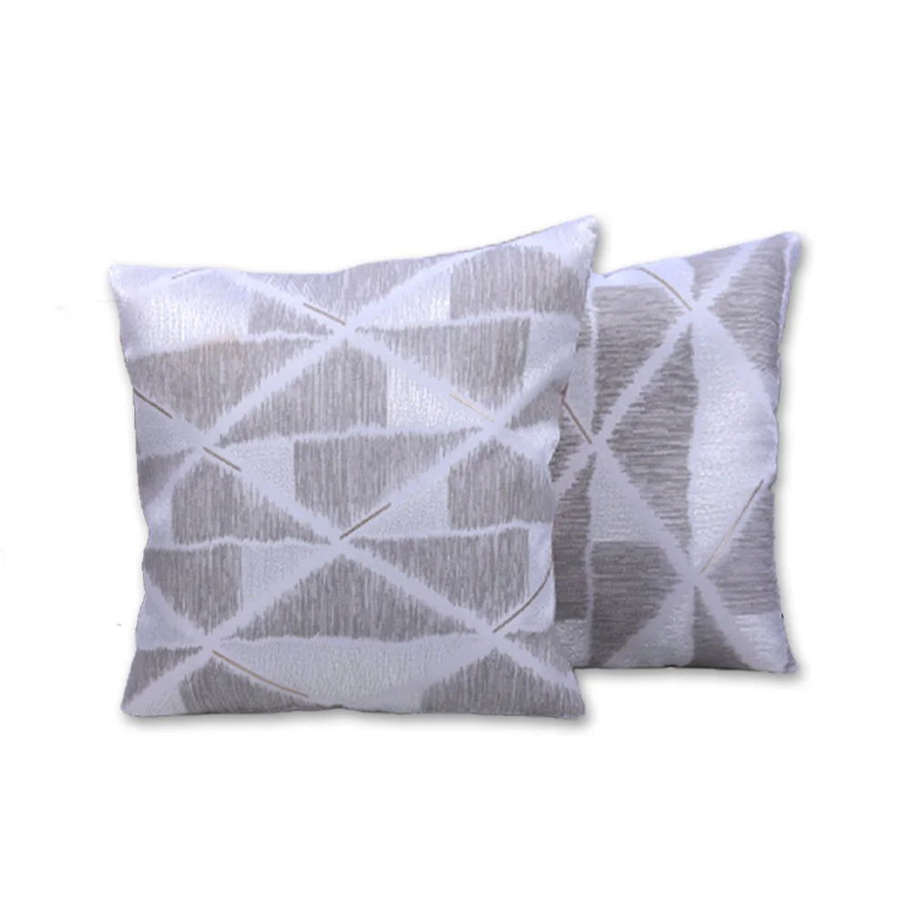 BYFT Orchard Cushion Cover 40 x 40 cm (Mystrey Grey) 16 x 16 inch Luxury Decorative Cushion Cover for Sofa, Bed & Living Room - Set of 02