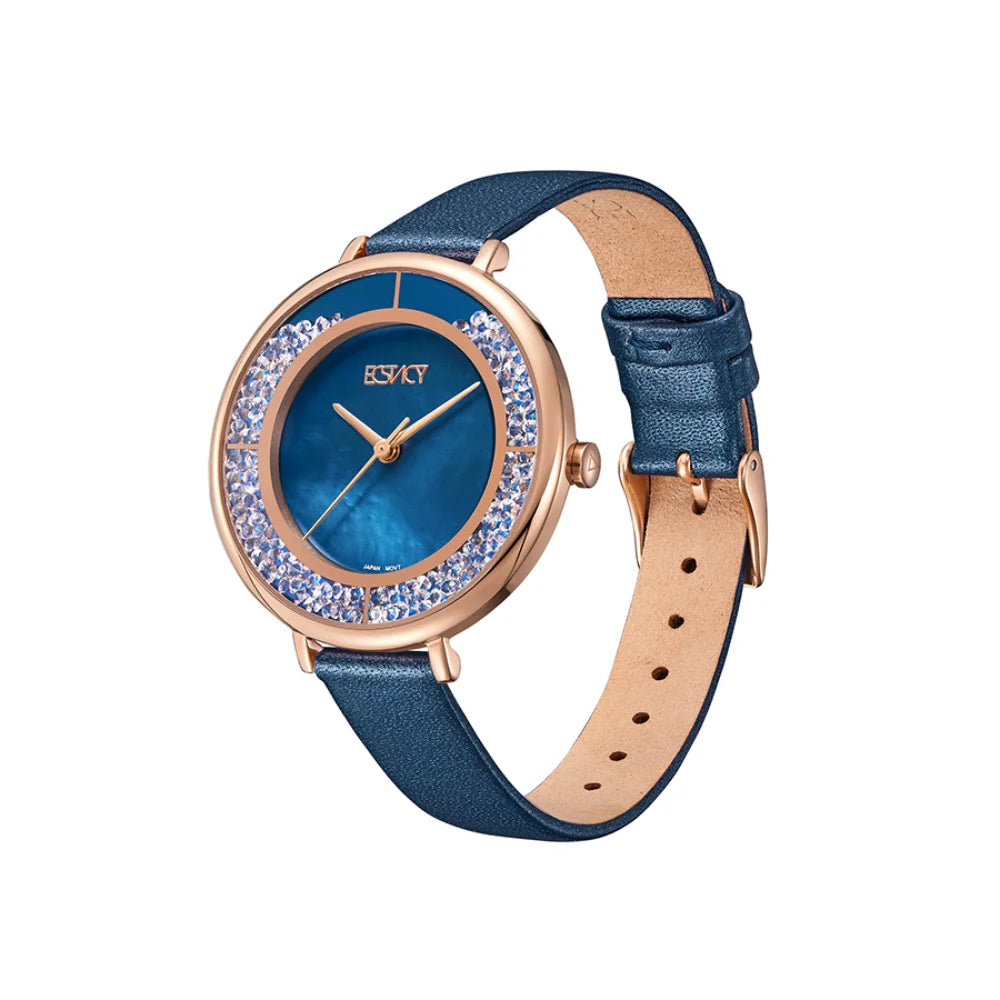 ecstacy-women's-2036-movement-watch-analog-display-and-stainless-steel-strap-e23501-klnmn-blue
