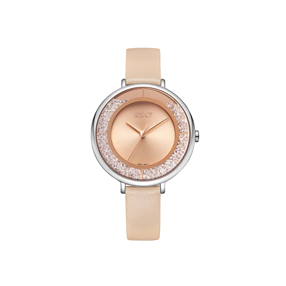 ecstacy-women's-2036-movement-watch-analog-display-and-stainless-steel-strap-e23501-slck-beige