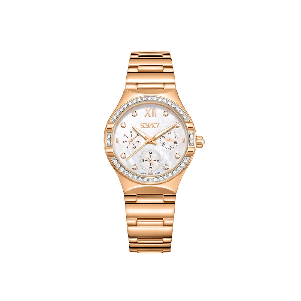 ecstacy-women's-6p29-movement-watch-multi-function-display-and-stainless-steel-strap-e23608-rbkmk-two-tone-rose-gold