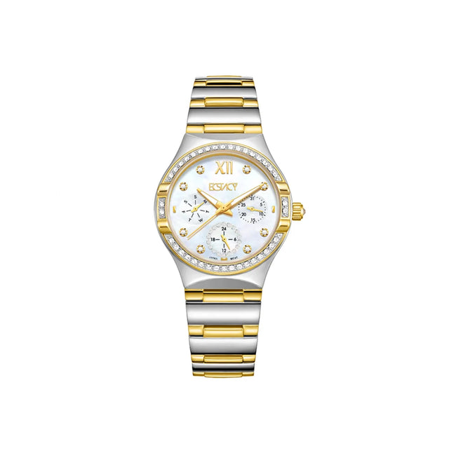ecstacy-women's-6p29-movement-watch-multi-function-display-and-stainless-steel-strap-e23608-tbtm-two-tone-gold