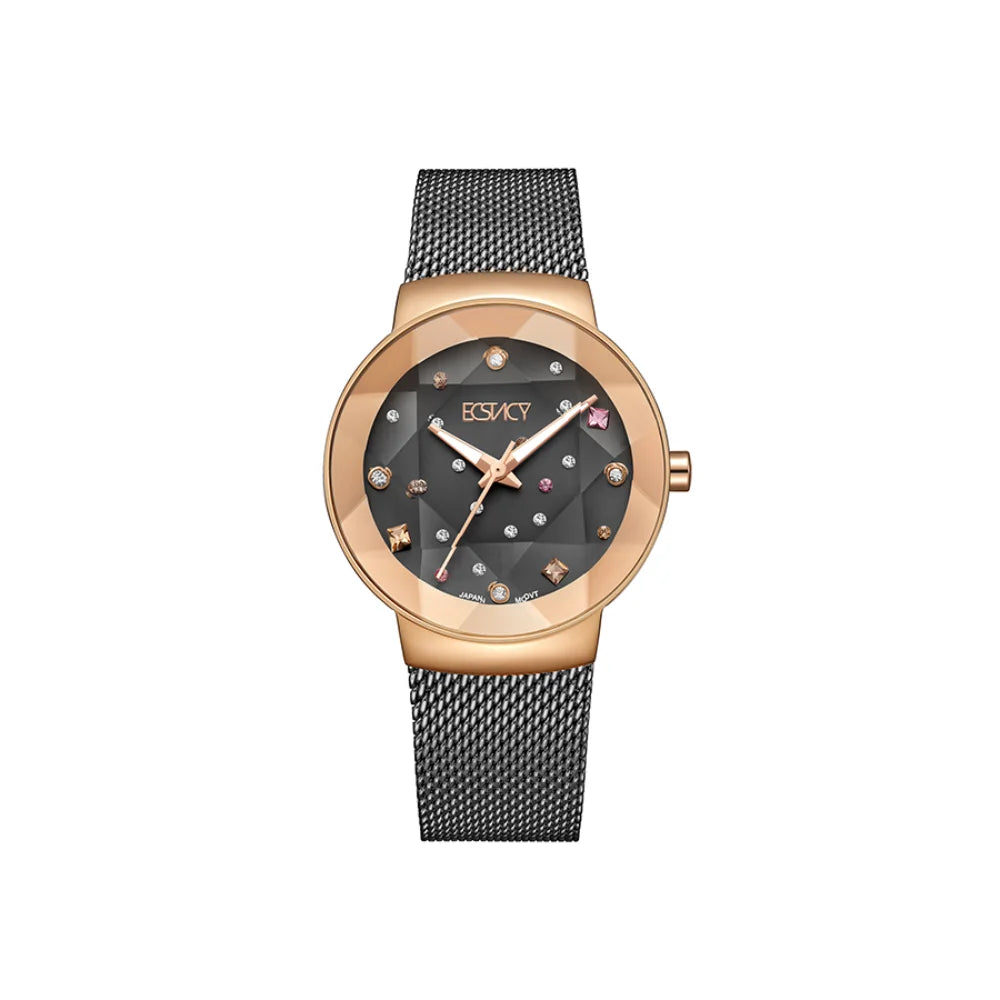 ecstacy-women's-gl36-movement-watch-analog-display-and-stainless-steel-strap-e23504-kmxx-gun-metal