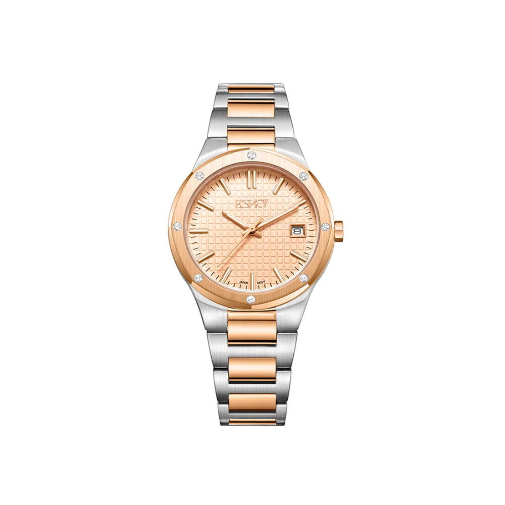 ecstacy-women's-gm10-movement-watch-analog-display-and-stainless-steel-strap-e23509-kbkk-two-tone-rose-gold