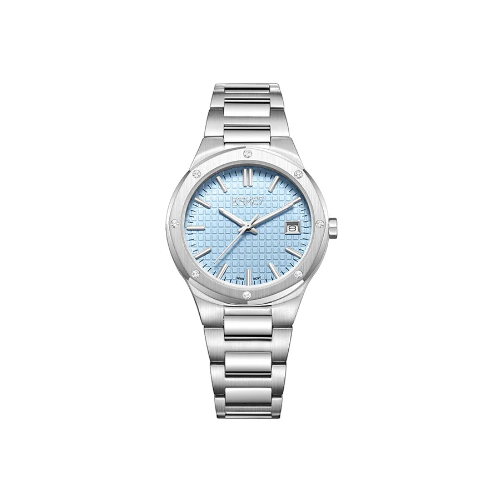 ecstacy-women's-gm10-movement-watch-analog-display-and-stainless-steel-strap-e23509-sbsl-silver