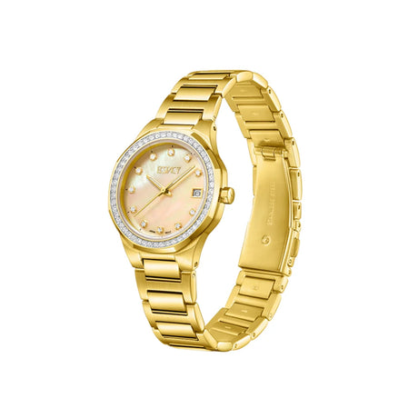 ecstacy-women's-gm10-movement-watch-analog-display-and-stainless-steel-strap-e23511-gbgmc-gold