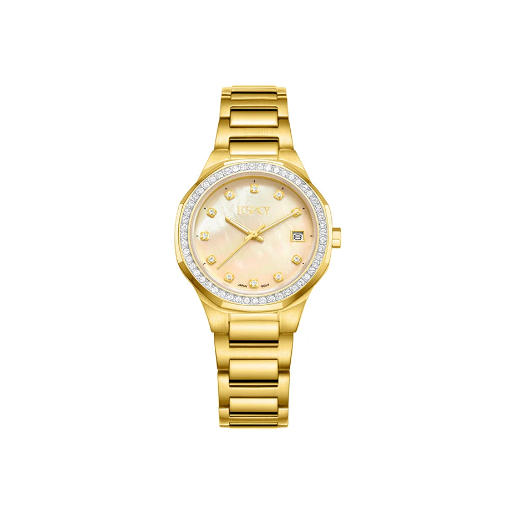 ecstacy-women's-gm10-movement-watch-analog-display-and-stainless-steel-strap-e23511-gbgmc-gold