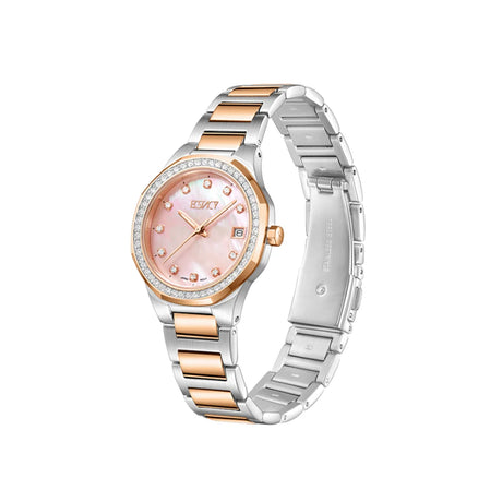 ecstacy-women's-gm10-movement-watch-analog-display-and-stainless-steel-strap-e23511-kbkmp-two-tone-rose-gold