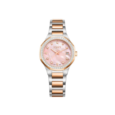 ecstacy-women's-gm10-movement-watch-analog-display-and-stainless-steel-strap-e23511-kbkmp-two-tone-rose-gold
