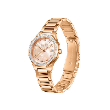 ecstacy-women's-gm10-movement-watch-analog-display-and-stainless-steel-strap-e23511-rbkmk-two-tone-rose-gold