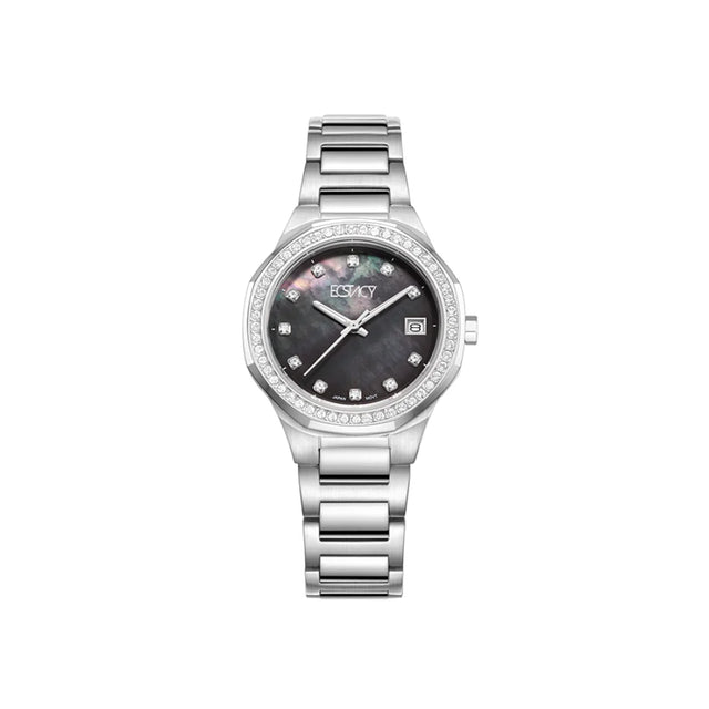ecstacy-women's-gm10-movement-watch-analog-display-and-stainless-steel-strap-e23511-sbsmb-silver
