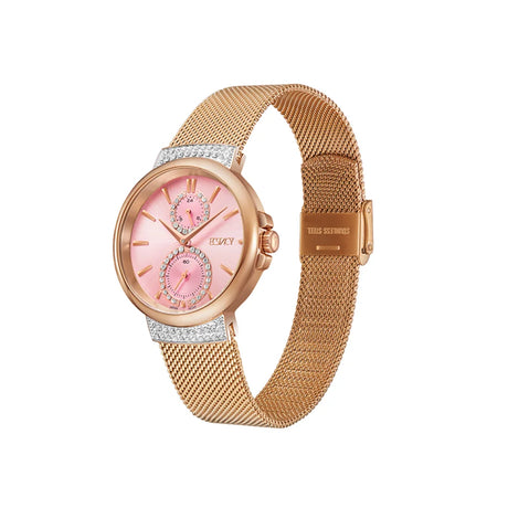 ecstacy-women's-vd77-movement-watch-multi-function-display-and-stainless-steel-strap-e23603-rmkp-rose-gold